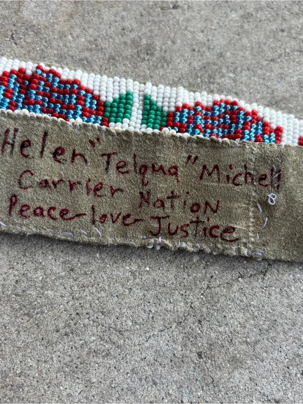 Handmade, gorgeous Indigenous/ Native beaded Roses Belt